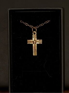 Gold Cross Pendant Necklace - Women's Jewelry